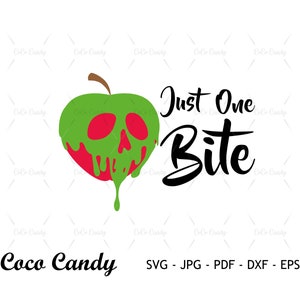 Just One Bite SVG | Evil Queen SVG | Villain Svg | Quote SVG | Tshirt Design Svg | Cut Files For Cricut | Sihouette Cut File