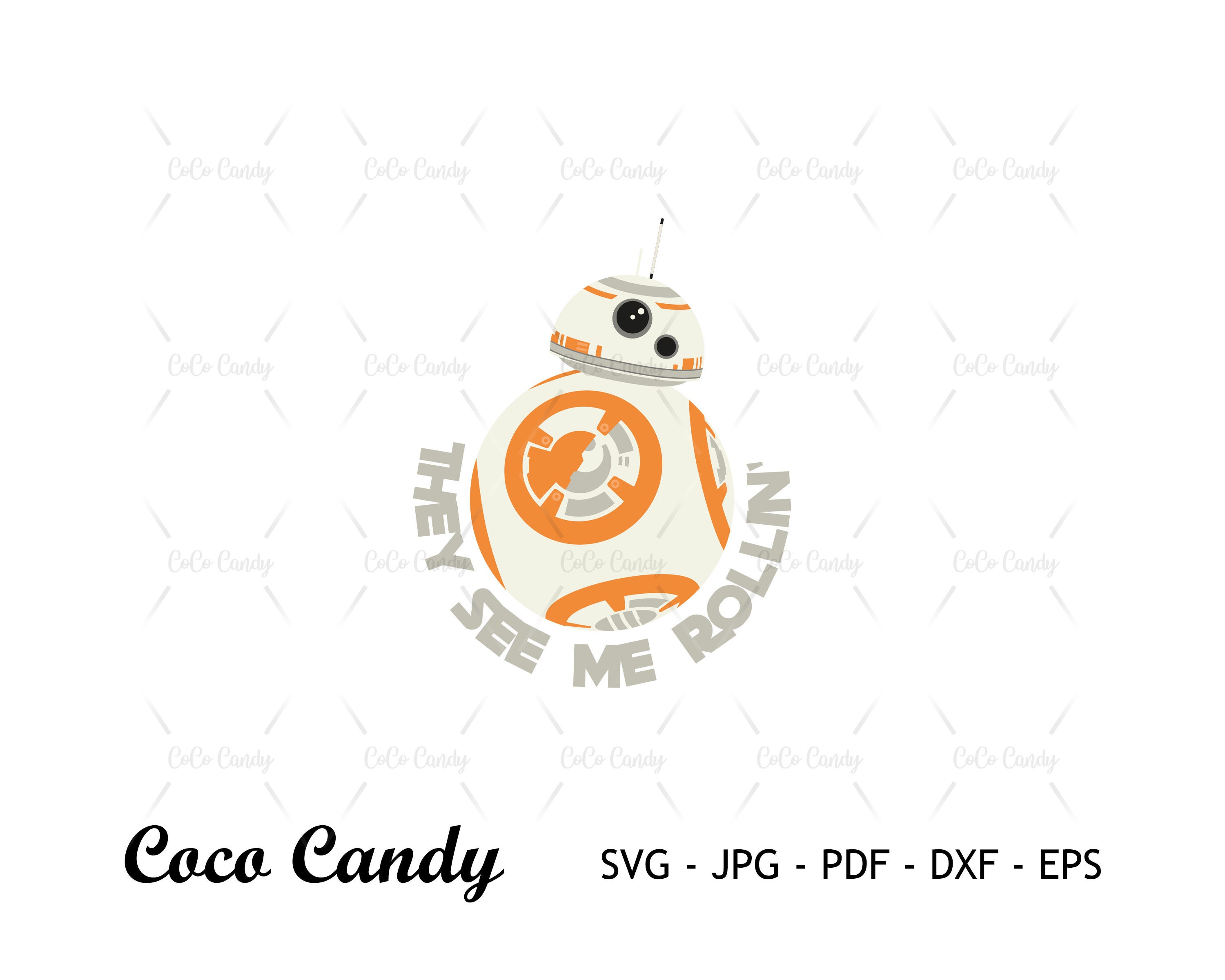 BB8 Star Wars Quote SVG: Cricut & Silhouette Cut File