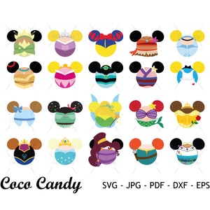 Paquete de orejas de princesa svg / princesa SVG / oreja de ratón SVG / princesa clipart / cita divertida svg / diseño de camiseta svg / archivo de corte para cricut
