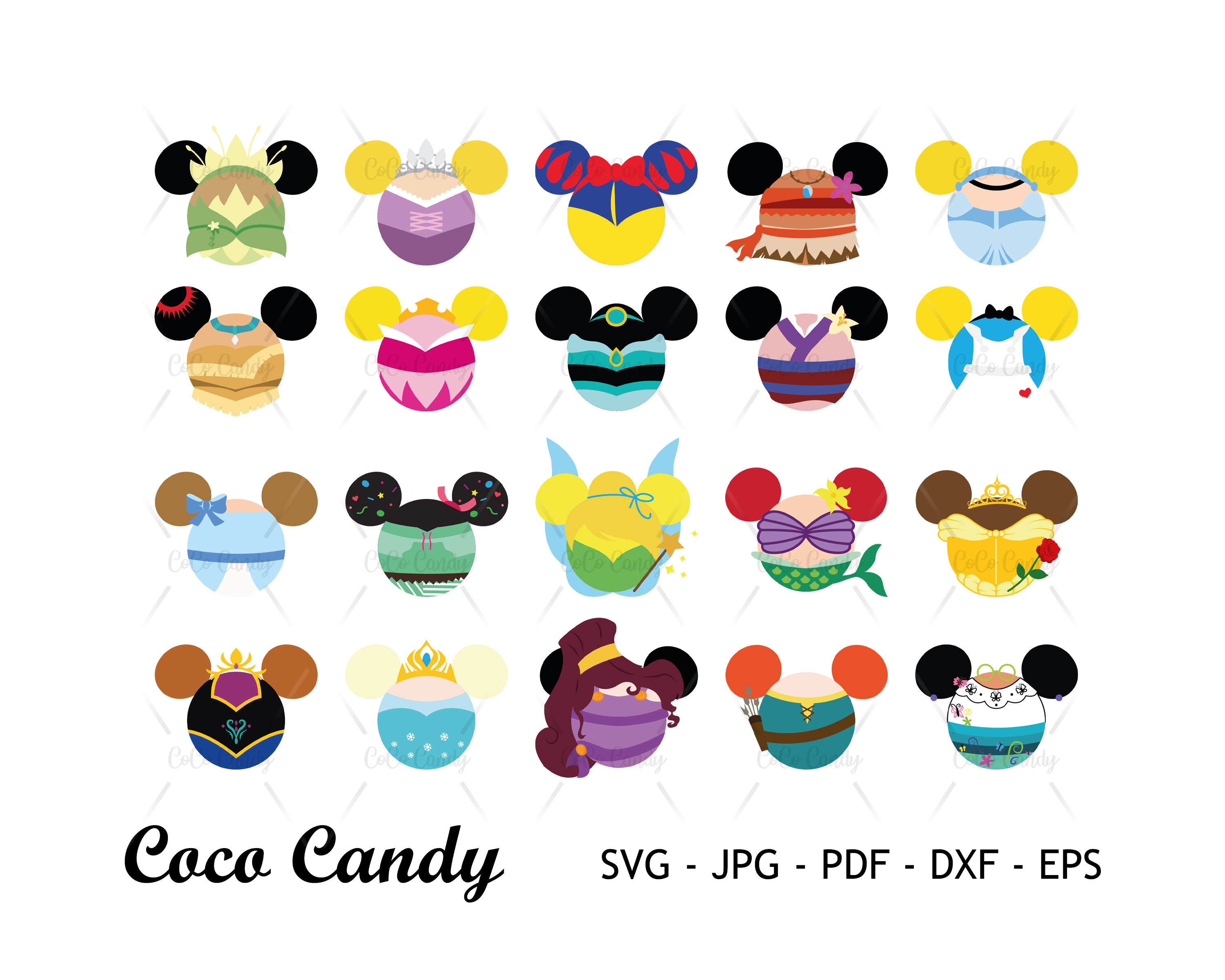 Princess Ear Bundle Svg | Princess SVG | Mouse Ear SVG | Princess Clipart | Funny Quote Svg | Tshirt Design Svg |Cut File For Cricut