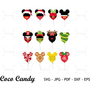 Globo de Navidad SVG / Cita de globo SVG / Navidad Svg / Ratón de Navidad Svg / Archivo de corte de silueta / Archivo de corte para Cricut SVG