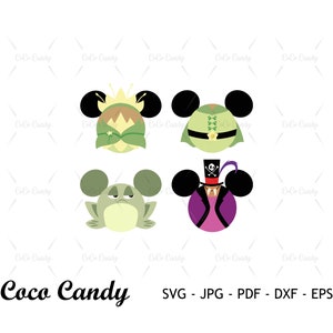 La princesse et la grenouille Svg | Grenouille SVG | Oreille de souris SVG | Princesse Svg | Prince Svg | Conception drôle de SVG | Couper le fichier pour Cricut SVG | Silhouette