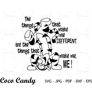 私を形作るもの SVG | イーヨー SVG | クマ SVG | 面白い名言 SVG | Tシャツ デザイン SVG | ティガー SVG | Cricut 用カット ファイル | シルエット カット ファイル