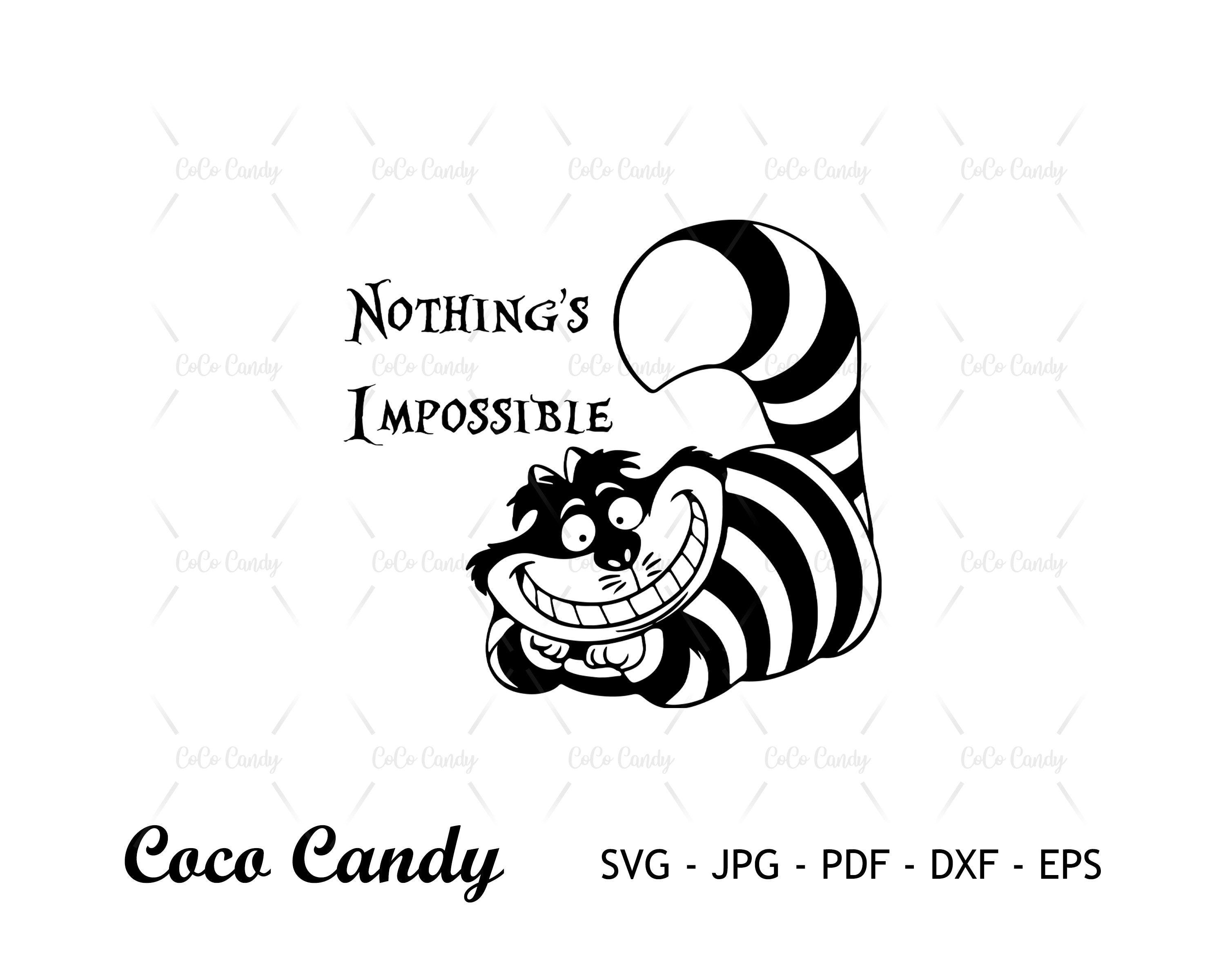 趣味 illustration No.229 Nothings Impossible | Cheshire Cat Svg | Alice in Wonderkand