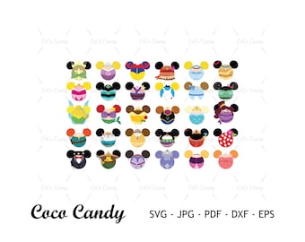 SVG-bundel met prinsessenmuizenoren | Prinses SVG | Muizenhoofd SVG | Muizenoren SVG | Grappige quote SVG | T-shirtontwerp SVG | Snijbestand voor Cricut