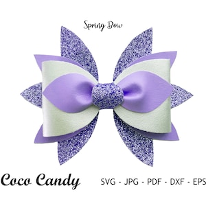Bow Template SVG: Leather & Fabric Hairbow Pattern (Digital Download)