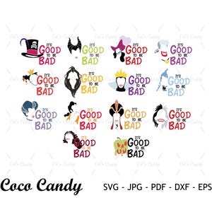 Villain Bad Bundle Svg | Villain SVG | Mouse Ear SVG | Villain Clipart | Funny Quote Svg | Tshirt Design Svg | Cut File For Cricut