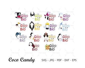 Paquete SVG de orejas de ratón de villano / SVG de villano / SVG de cita divertida / SVG de diseño de camiseta / Archivos de corte para Cricut