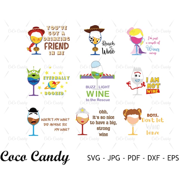 Toy Story Bundle Svg | Toy Story SVG | Glass Cup SVG | Toy Story Clipart | Funny Quote Svg | Tshirt Design Svg |Cut File For Cricut