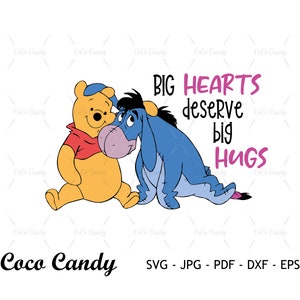Les grands cœurs méritent un gros câlin Svg | Âne Svg | Ours SVG | Citation drôle Svg | Tigre Svg | Conception de t-shirt Svg | Couper des fichiers pour Cricut | Silhouette