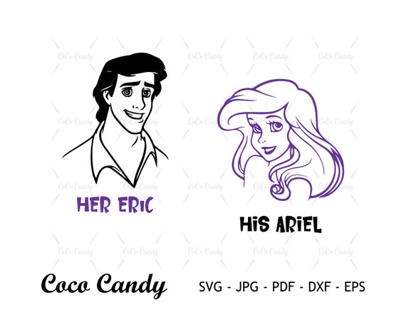 Eric And Ariel SVG | Little Mermaid Svg | Mermaid Svg | Quote SVG | Tshirt  Design Svg | Cut Files For Cricut | Sihouette Cut File