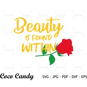 La bellezza si trova all'interno di Svg / Bellezza Svg / Citazione divertente Svg / Tshirt Design Svg / Principessa Svg / Taglia file per Cricut / Silhouette Cut File