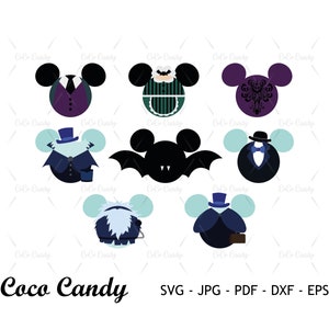 Haunted Maison Ear Bundle SVG | Wandern Geist SVG | Maus Ohr SVG | Halloween-Svg | Cut Datei für Cricut SVG | Silhouette geschnitten Datei