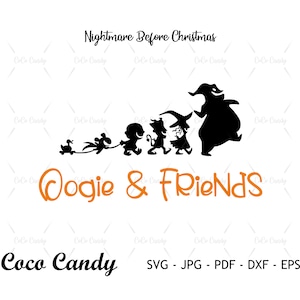 Oggie Boogie et ses amis citation SVG | Zéro chien SVG | Svg Halloween | T-shirt SVG | Fichiers de découpe pour Cricut | Citation d'Halloween svg | Zéro Svg