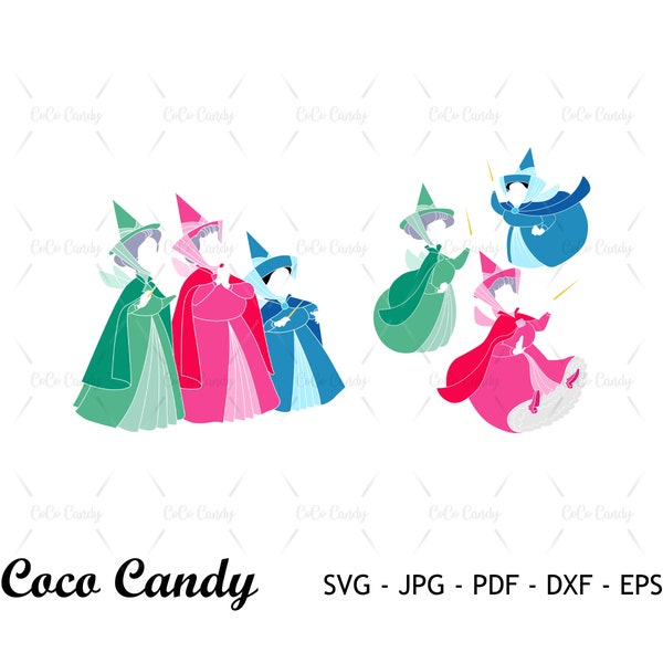 The Thress Good Fairies Svg | Sleeping Beauty Svg | Quote Svg | Princess Svg | Fairy Svg | Cut Files For Cricut | Sihouette Cut File