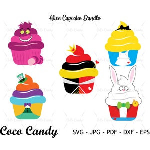 Alicja Cupcake SVG | Ciasto SVG | Przekąska SVG | Urodziny SVG | Słodycze SVG | Clipart na ciasto | Plik do cięcia dla Cricut SVG | Plik do cięcia sylwetki