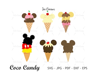 Mouse Ice Cream Cone SVG | Summer Snack Svg | Funny Quote Svg | Tshirt Design Svg | Cut Files for Cricut