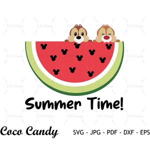Summer Time Svg | Summer Svg | Watermelon Svg | Chip And Dale Svg | Squirrel Svg | Funny Quote Svg | Tshirt Design Svg |Cut Files For Cricut