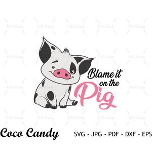 Cerdo Pua Svg / Ocean Girl Svg / Ocean Svg / Tamatoa Svg / Ocean Princess Svg / Cita divertida Svg / Diseño de camiseta Svg / Cortar archivos para Cricut