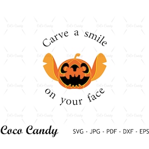 Carver een glimlach pompoen SVG | Halloween-pompoensteek Svg | Pompoen SVG | Snack-Svg | Bestanden knippen voor Cricut | Silhouet gesneden bestand