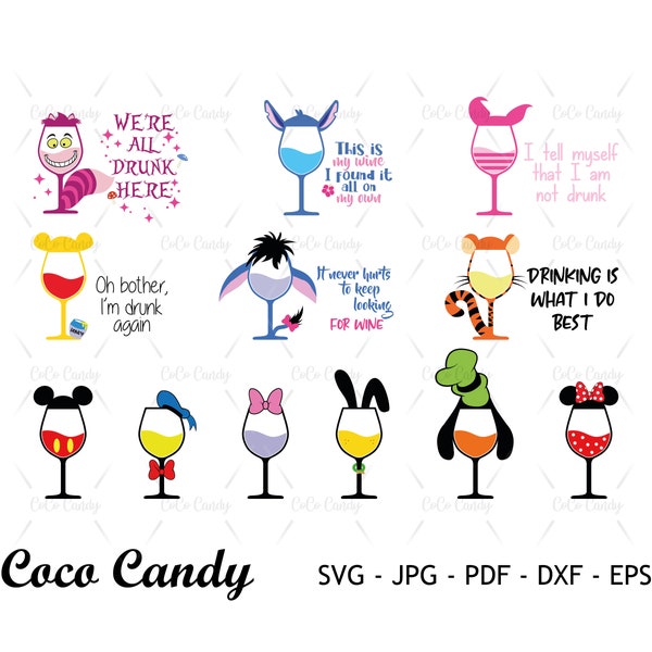 Bundle de verre animal Svg | Animaux SVG | Tasse en verre SVG | Clipart animaux | Citation drôle Svg | Conception de tshirt Svg | Fichier de coupe pour Cricut