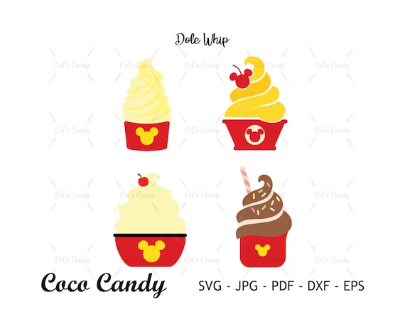 Muis Dole Whip SVG Taart SVG Zomer Snack Svg Disney - Etsy België