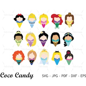 Princess Ice Cream Bundle Svg | Princess SVG | Ice Cream SVG | Snack Svg | Funny Quote Svg | Tshirt Design Svg |Cut File For Cricut