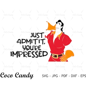 Gaston SVG | Villain Quote SVG | Villain Svg | Quote SVG | Tshirt Design Svg | Cut Files For Cricut | Sihouette Cut File
