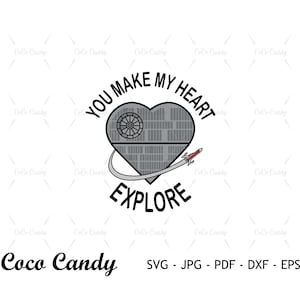 La forza è forte con te Svg / Buon San Valentino SVG / San Valentino Cuore SVG / San Valentino Svg / File di taglio per Cricut / File di taglio Silhouette