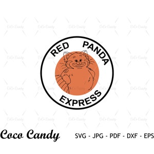 Rot Drehen | Roter Panda Express | Mei Lee SVG | T-Shirt Design geschnitten Datei | Lustiges Zitat | Cut-Dateien für Cricut | Sihouette Schnittdatei