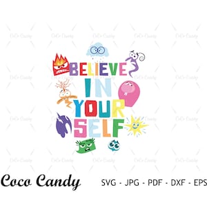 Believe InYourself Svg | Inside Out Svg | Zabawny cytat SVG | Projekt koszulki Svg | Pliki do cięcia dla Cricut | Plik do cięcia sylwetki