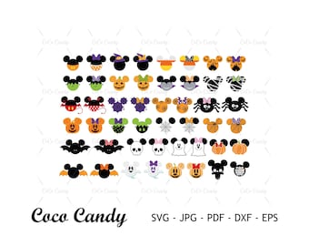 Paquete de archivos SVG de orejas de ratón para Halloween / SVG con cita de cabeza de ratón / SVG para diseño de camiseta / SVG con cita divertida / Archivo de corte para Cricut / Archivo de corte para Silhouette
