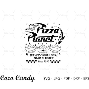 Pizza planète citation Svg | Toy Story Svg | Pizza planète Svg | Svg extraterrestre | Toy Story Svg | Citation drôle Svg | Fichiers de découpe pour Cricut | Silhouette