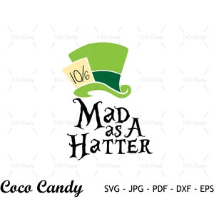 Mad Hatter Quote SVG: Alice in Wonderland Cut File (Digital Download)