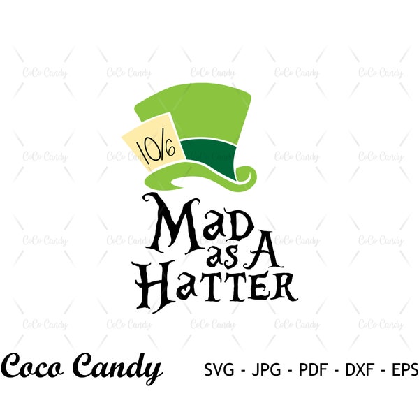 Mad Hatter Svg | Alice Quote Svg | Alice In Woderland Svg | Funny Quote SVG | Tshirt Design Svg | Cut Files For Cricut | Sihouette Cut File