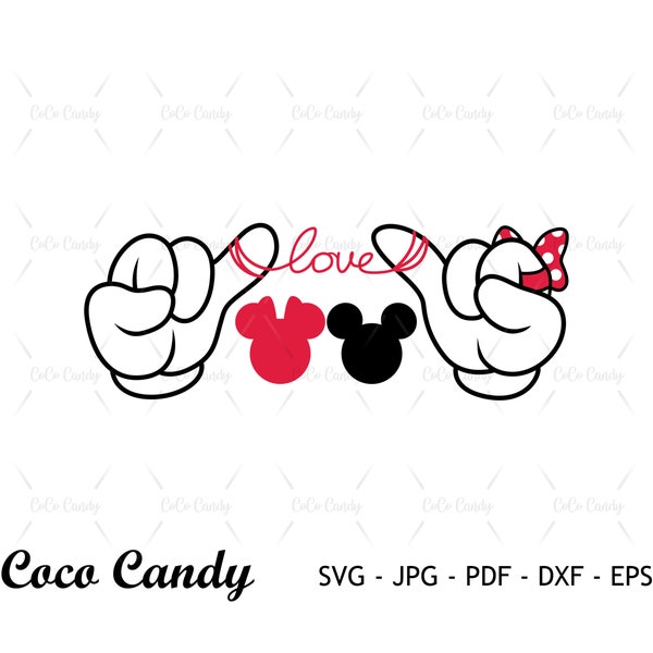 Valentine Heart Mouse Hands SVG | Valentine Heart SVG | Hear Hand Svg | Valentine Svg | Cut File For Cricut SVG | Silhouette Cut File