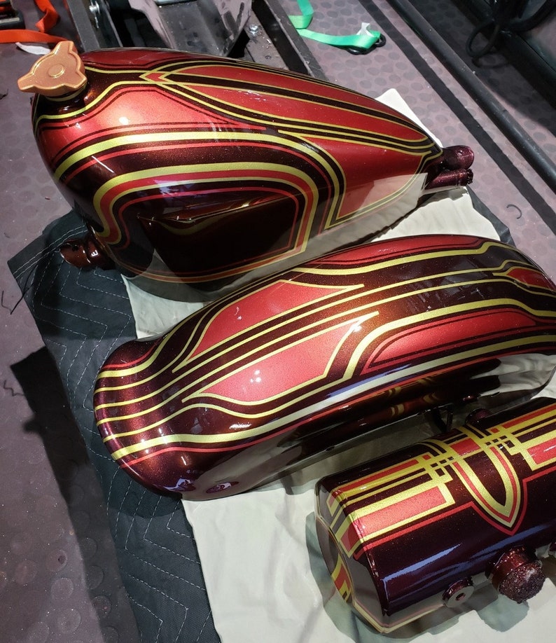 Shovelhead Harley Davidson Art Deco Custom Mix Etsy