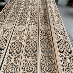 H2.4&quot; 3.2&quot; 4&quot; 5&quot; 6&quot; 8&quot; 12&quot; Unpainted Carved Wood Line Molding – Scrolls, Flowers, Lattice Braided Pattern Furniture & Ceiling Trim Strips