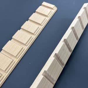 Rectangular Tile Pattern Wooden Trims for Furniture Cabinets, Walls and DIY, Linear Panel Molding