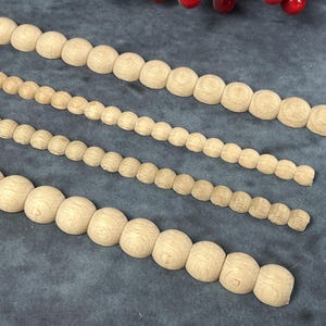 Beaded Bobbin Trim - Semi-Circle Solid Wood Molding for Cabinets, Walls & Ceilings (Custom Sizes, Paintable)