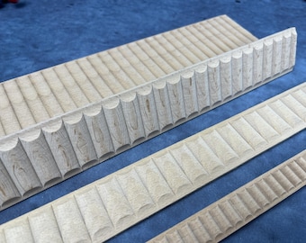 Fluted Wood Trim for Refined Interiors  like Furniture, Cabinet, Mirror, Table, DIY Frames