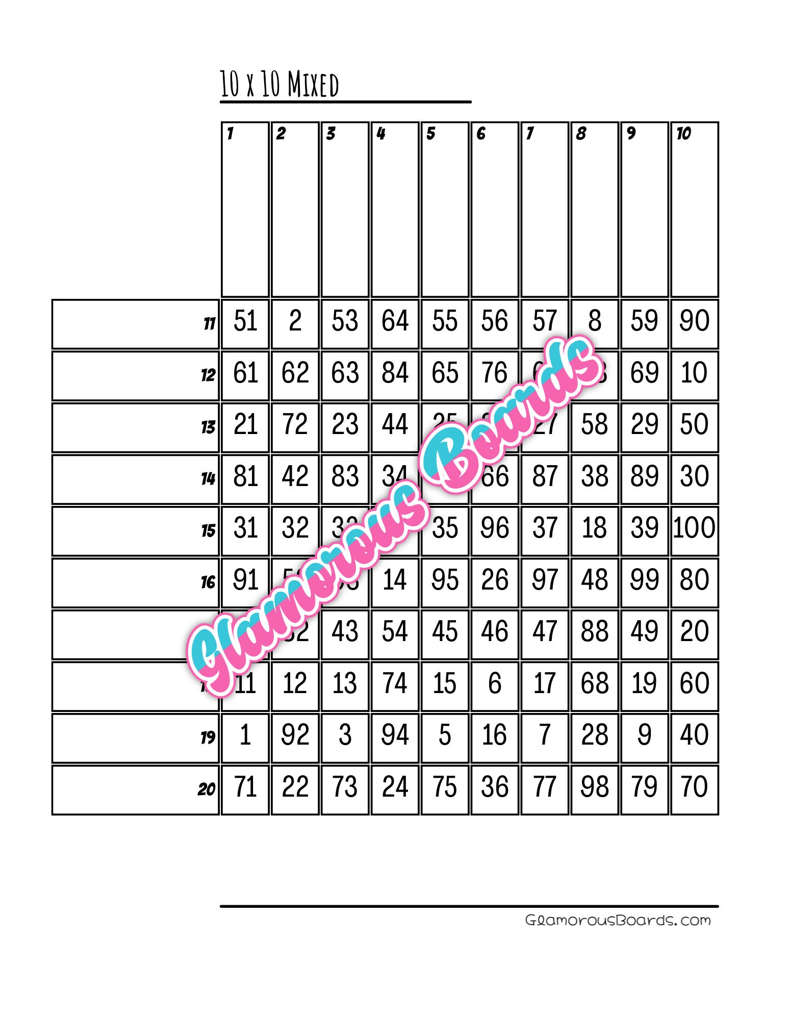 Bingo Sheets, Bingo Grid Blank Bingo Grid Score Record, Bingo