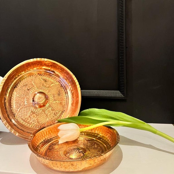Bol de bain en cuivre, bol de bain turc traditionnel, cuivre fait main, décoration de salle de bain, hammam turc de style ottoman, cadeau pour la fête des mères