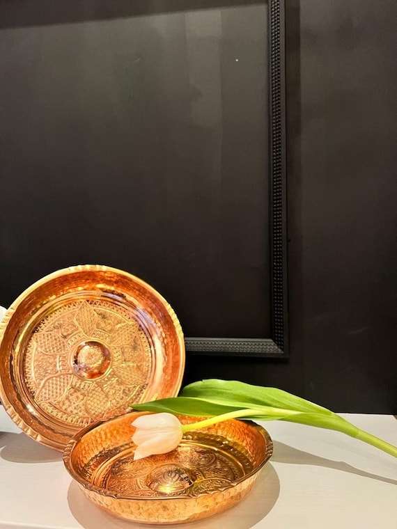 Hand Hammered Copper Bath Bowl, Turkish Ottoman Decor, Bathroom Spa Accessory