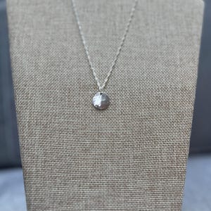 Minimalist .925 Sterling Silver Hammered Pendant