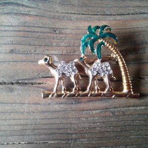 Rhinestone Camel Pin 