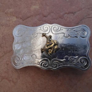 Vintage Western Mid-century rodeo belt buckle
