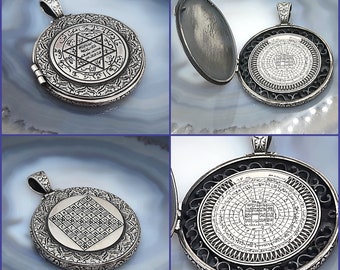 Asma ul Jannah Jaljalutiyah King Solomon Talismans Hirz Taweez Islamic Locket Necklace