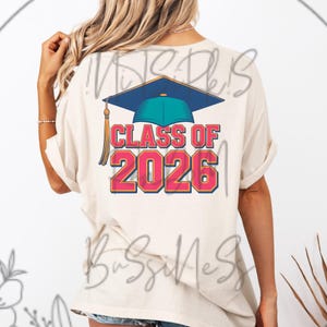 Colorful Class Of 2026 Senior 2026 Graduation Cap PNG Graduate 2026 Graduation PNG Instant Digital Download