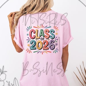 Colorful Class Of 2026 Senior 2026 Graduate 2026 Graduation PNG Instant Digital Download